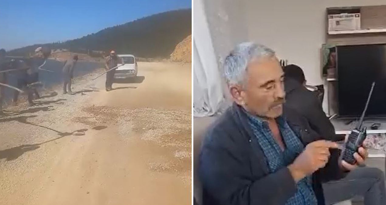 Yıl 2025! Telsizle haberleşiyor, bozuk yolları kendileri yapıyorlar