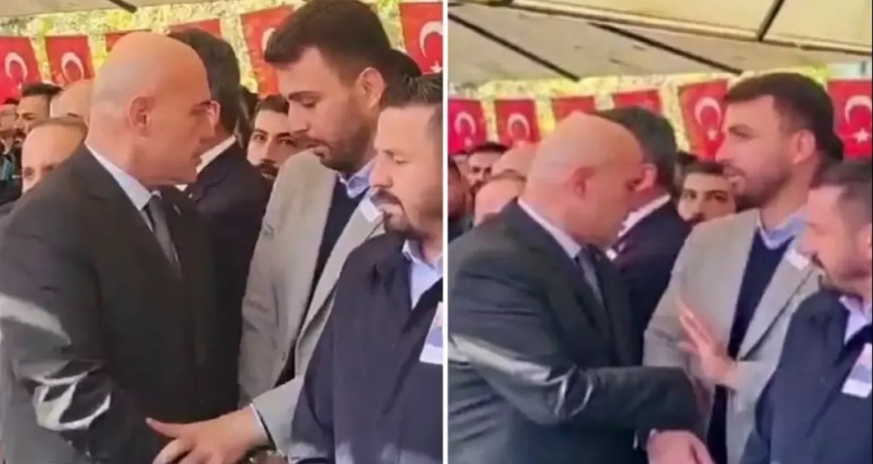 Şehit cenazesinde vekiller arasında gerginlik